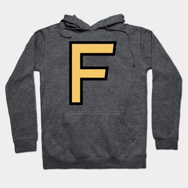 Funky Yellow Letter F Hoodie by Thespot